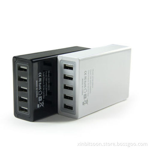 5-port USB Charger, 5V/10A for iPhone/iPad/Samsung USB Wall Charger